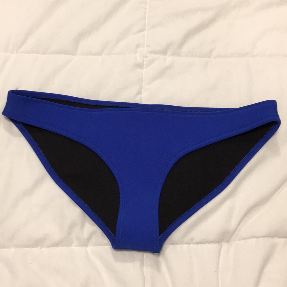 flora vogue blue bikini bottom medium